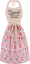 Cute Floral Aprons for Women by HYVOROS