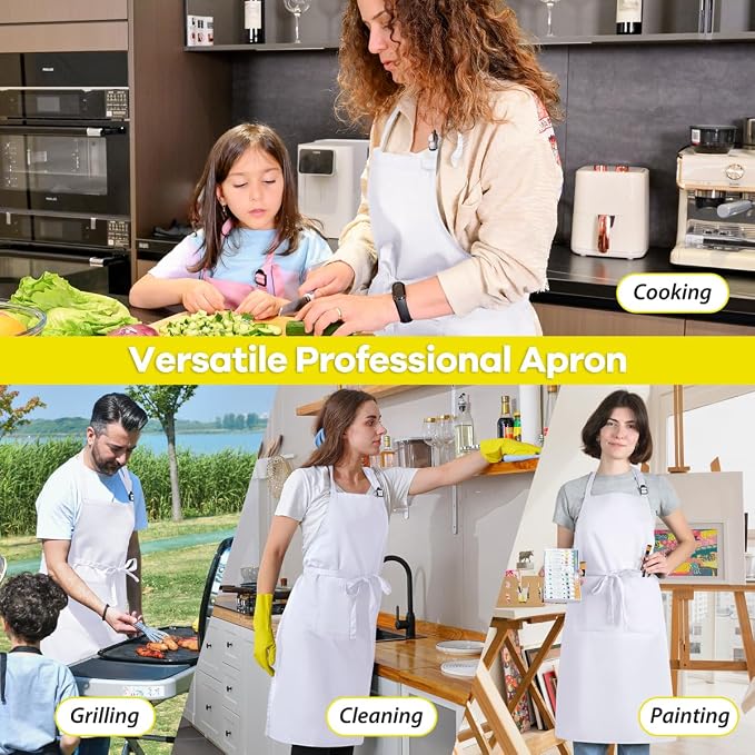 ROTANET Extra Large Apron for Men Adjustable Bib Aprons - Image 6
