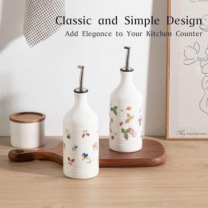Sweejar Ceramic Olive Oil Dispenser Bottle - Image 2