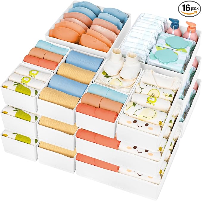DIMJ Drawer Organizer Clothes, 18 Pack Dresser Organizer, Foldable Closet by DiMJ