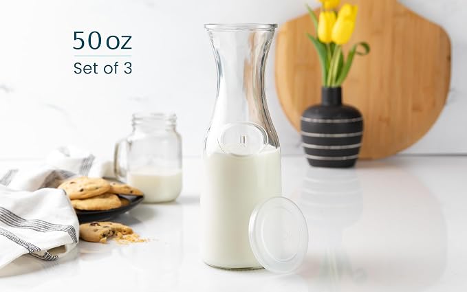 Glass Carafe Pitchers, by Kook, Large Carafe - Image 6