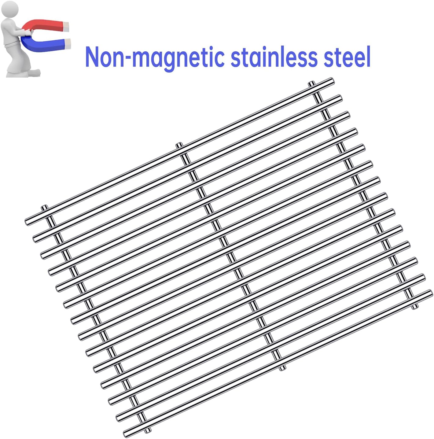 9MM Grill Grates Replacement Flavorizer Bars for 7535 7522 Weber Spirit Grill Spirit E-210, S-210, E-200, S-200, Weber Genesis Silver A, Spirit 500, Spirit 200 Series, 15” BBQ Grill Parts Grid