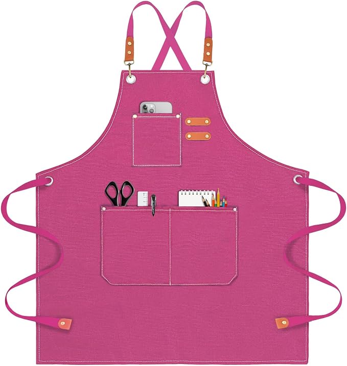 OUNLEN Chef Apron for Men Women Canvas Aprons by OUNLENAPRON