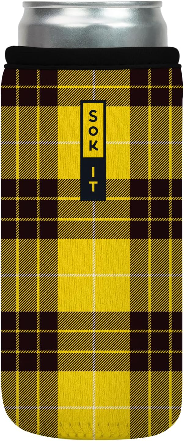 Sok It CanSok Sleeve for Beer & Soda Insulated Neoprene Cover (Clueless, 12oz Slim Can Sleeve)