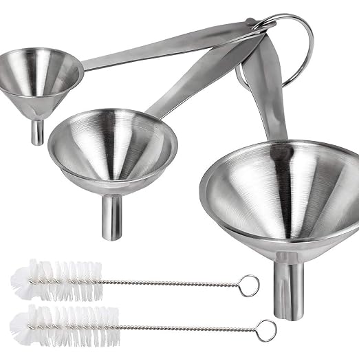 YGDZ Kitchen Funnel for Filling Bottles, Long Handle Funnel Set by YGDZ