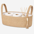 ABenkle Small Storage Basket, Jute Rope Woven Toilet Paper Tray Organizer by ABenkle