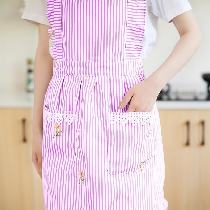 Funny Aprons for Women with Pockets, Kitchen Cooking Grilling Bbq Cute Chef - Image 8