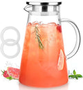 LUNA&MANTHA Glass Pitcher, 2 Liter 68oz Water Pitcher by LUNAMANTHA
