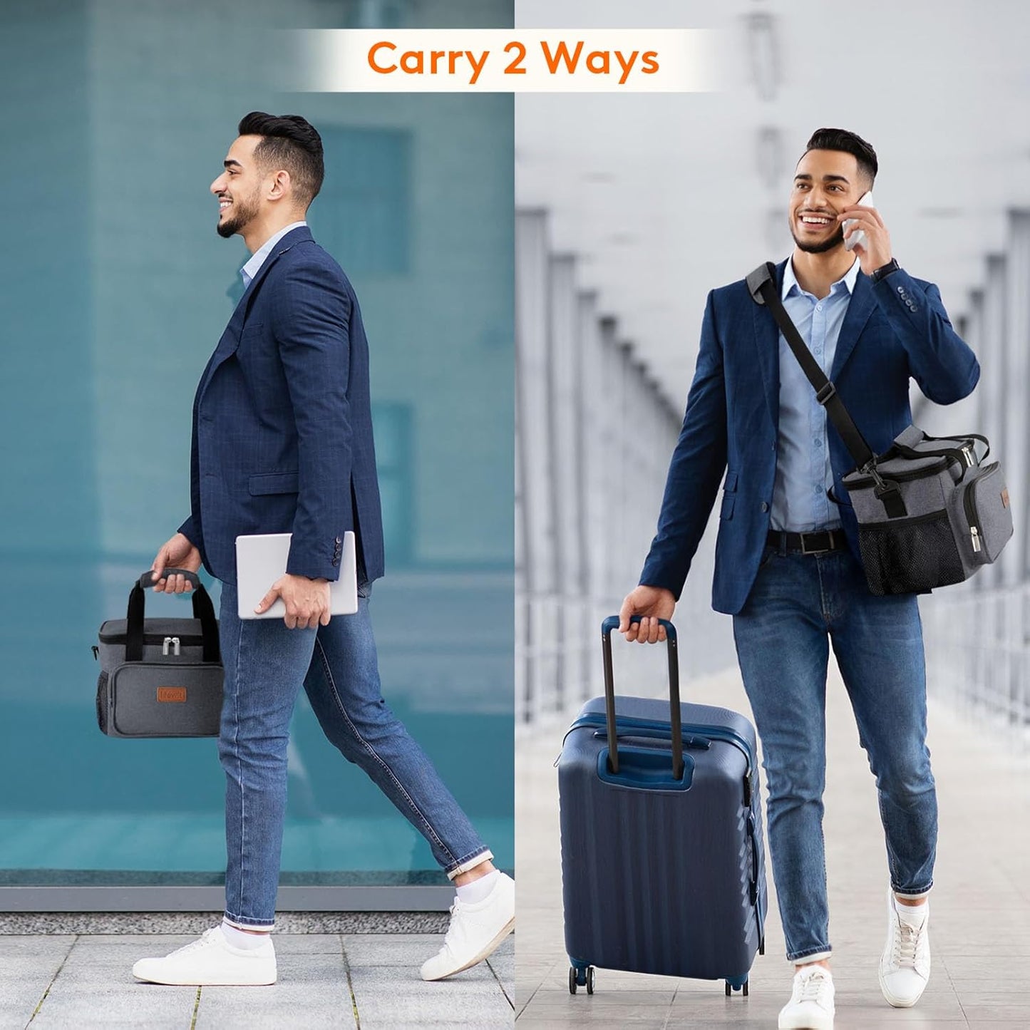 Lifewit Medium Lunch Bag Insulated Lunch Box Soft Cooler Cooling Tote for Adult Men Women, Dark Gray 12-Can (9L)