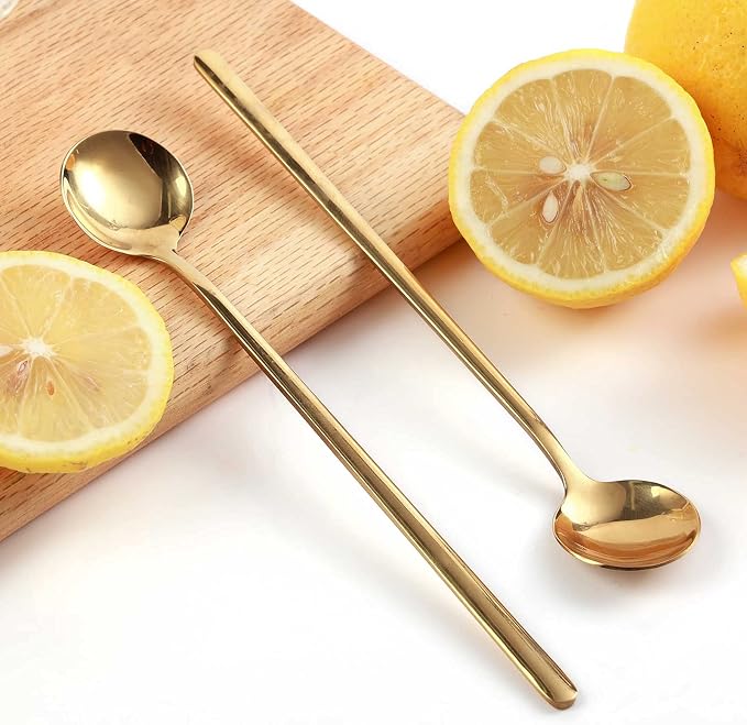4 PCS 6.7 Inches Coffee/ Tea Spoons Long Handle, Ice Tea, Espresso Stainless - Image 6