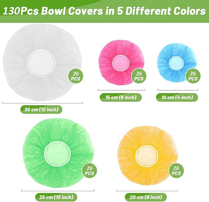 130Pcs Reusable Elastic Food Bowl Storage Covers, Sublaga Bowl Covers, Variety - Image 2
