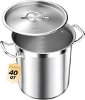 STOCKPOT Large Stock Pot with Lid – Professional Stainless Steel Stockpot 40 by STOCKPOT