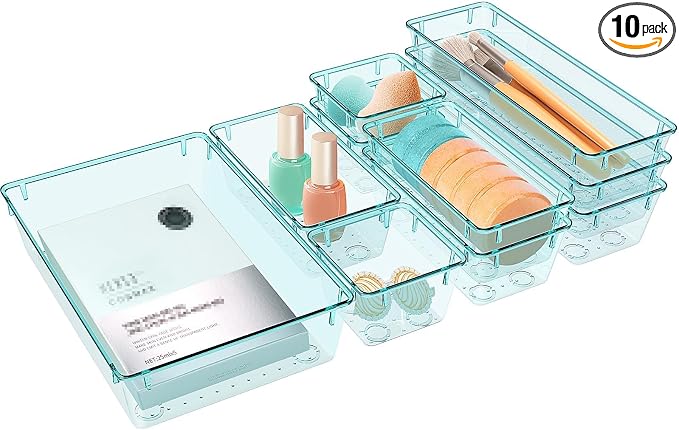 StorMiracle 10 PCS Drawer Organizer Set, 4 Varied Size Bathroom and kitchen by StorMiracle