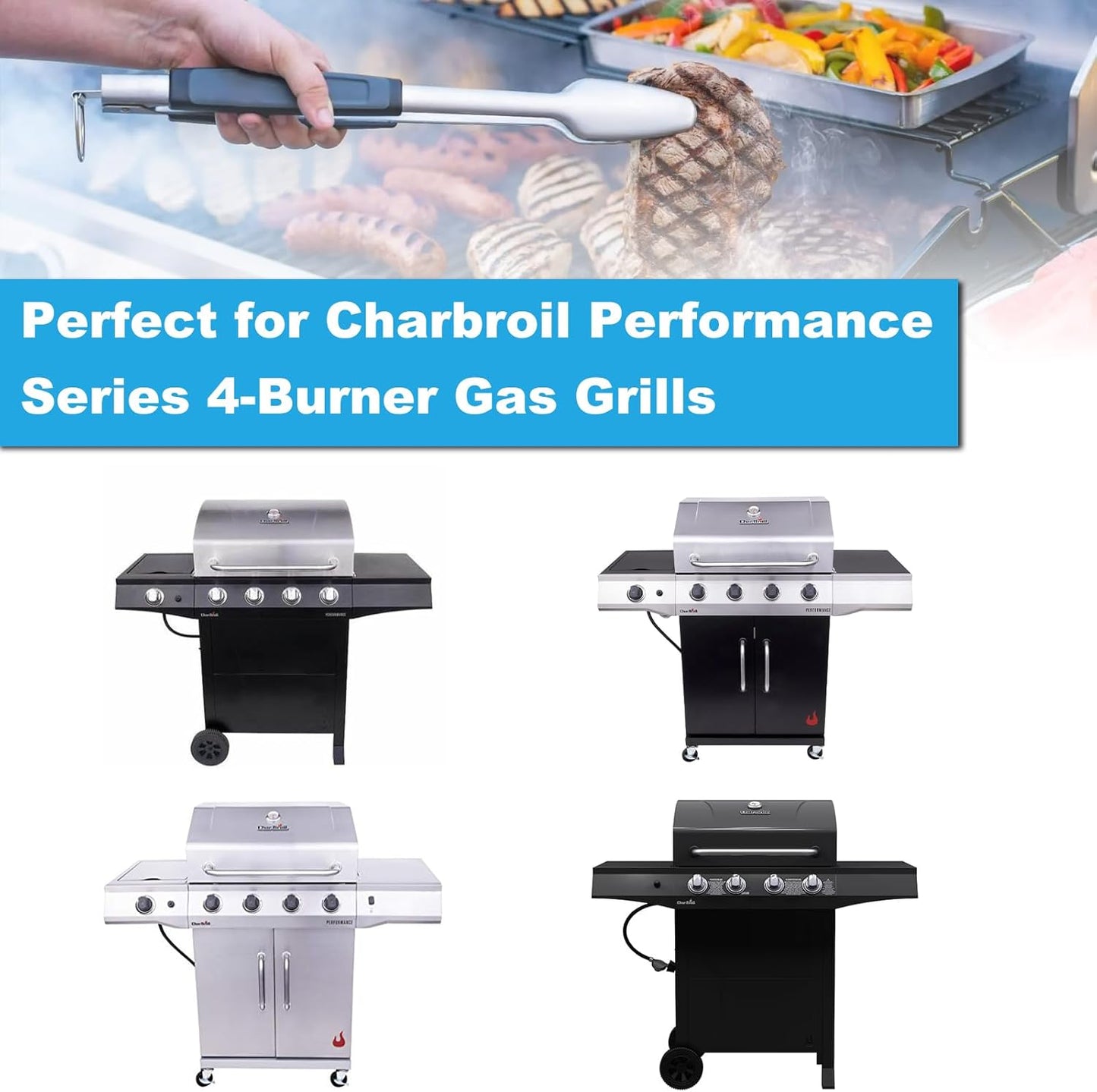 Full Size Griddle for Charbroil Performance 4 Burner 463352521 463354021 463365021 463365522, Flat Top Griddle for Charbroil Grill Replacement Parts for 463366022 G426-0004-W1 G426-0005-W1