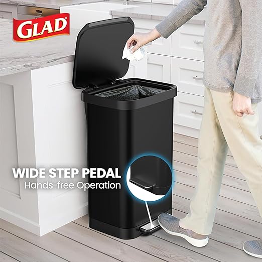 Glad Stainless Steel Step Trash Can, Series 2 - Image 4