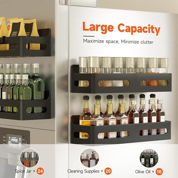 Sevenblue 2 Pack Strong Magnetic Spice Rack - Image 4