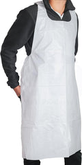 MT Products 2 Mil White Disposable Poly Aprons 46"x28" by MTProducts