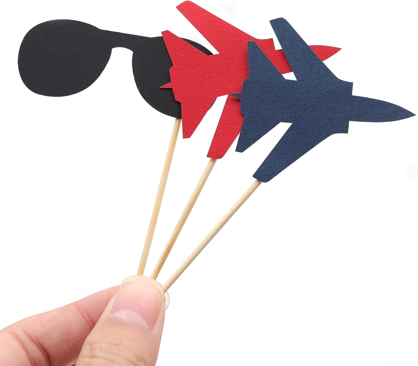 Fighter Party Cupcake Topper - Airplanethemed Birthday Party Decorations,Military Graduation, Jet Banner, Pilot Retirement,Top One Theme Cake Toppers (cake toppers)