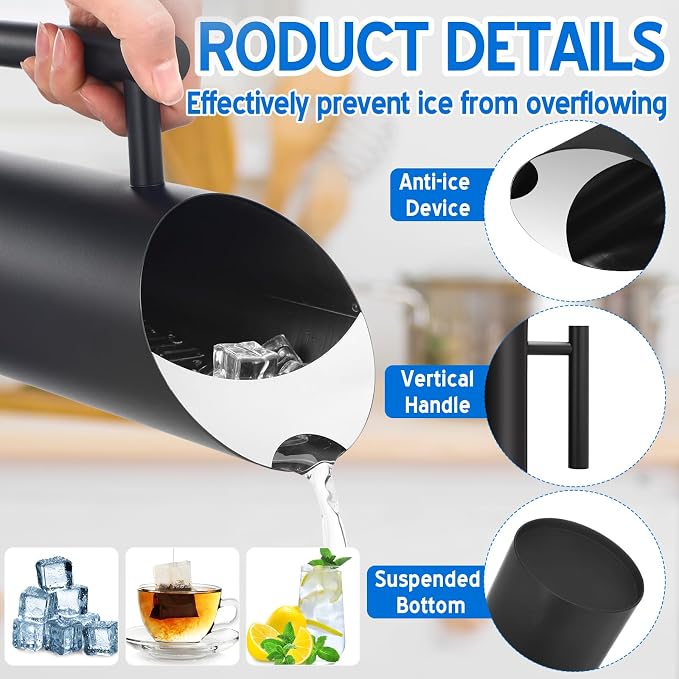 Funnymoom 3 Pack 53oz/1.5l Stainless Steel Water Pitcher Modern Metal Pitcher - Image 3