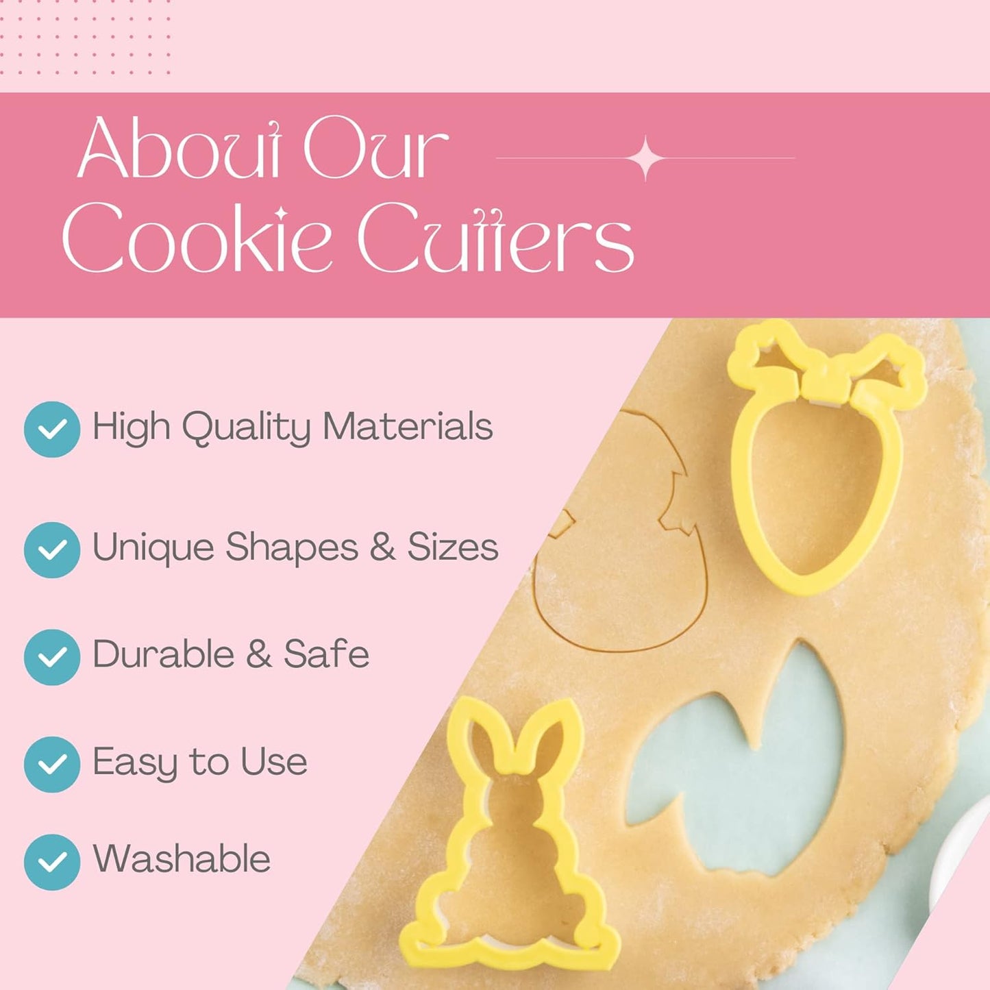 Cookie Cutter Kingdom - Cookie Cutters - Cookie Cutter Mold Perfect for Cakes Biscuits and Sandwiches (Easter 4 Pack)
