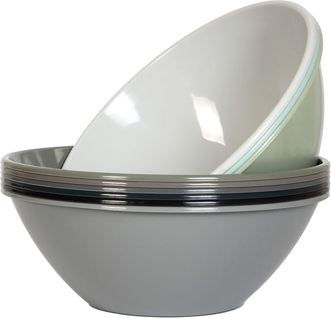Youngever 10 inch 100 Ounce Plastic Mixing and Serving Bowls, Popcorn Bowls by Youngever