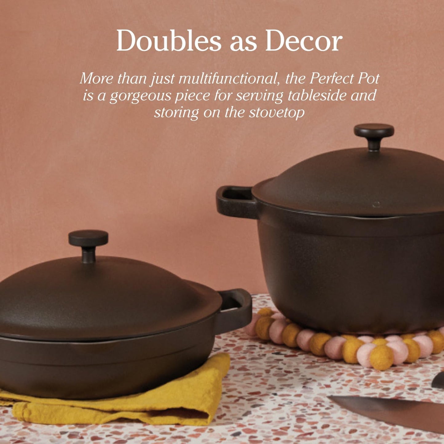 Our Place Perfect Pot - Mini 2.5 Qt Nonstick Ceramic Sauce Pan with Lid | Versatile Cookware for Stovetop and Oven | Steam, Bake, Braise, Roast | PTFE and PFOA-Free | Toxin-Free, Easy to Clean | Char