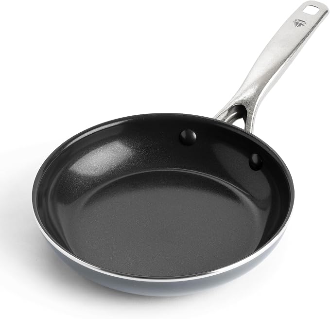 Blue Diamond 8" Nonstick Frying Pan Skillet, Ceramic Diamond Infused PFAS-Free by BlueDiamondCookware