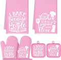 Sratte 6 Pcs Kitchen Decor Accessories Set Farmhouse Towels Pot Holders Oven by Sratte