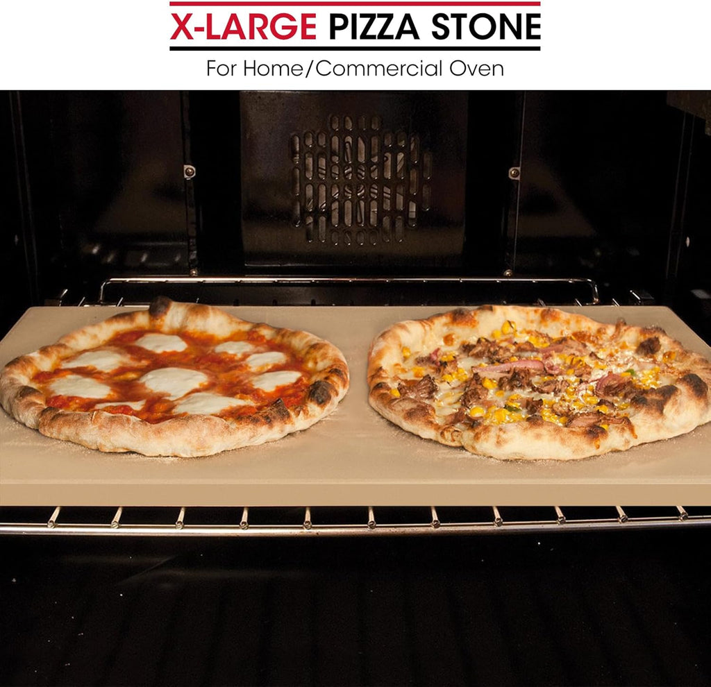 Unicook Extra Large Pizza Stone 24"x18" for 36"/ 48" Wall Ovens, Rectangular Baking Stone, Ideal for Baking Crispy Pizzas, Bread and Cookies, Weighs 16.9 lbs, Does Not Fit 30" Compact Ovens