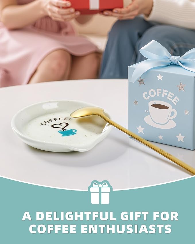 FANGSUN Coffee Spoon and Rest Set, Mini Spoon Holder - Image 6