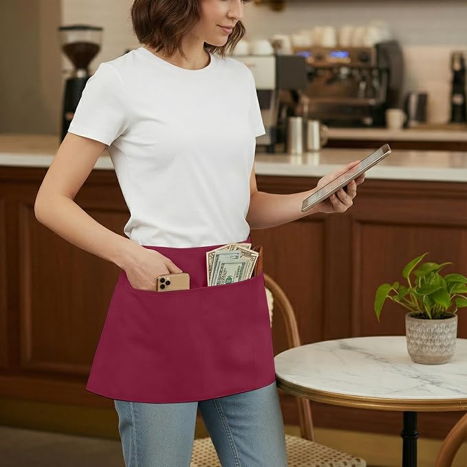 BOHARERS Waist Apron with 3 Pockets 3 Pack - Image 3