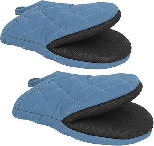 1 Pair Short Oven Mitts by Qulable