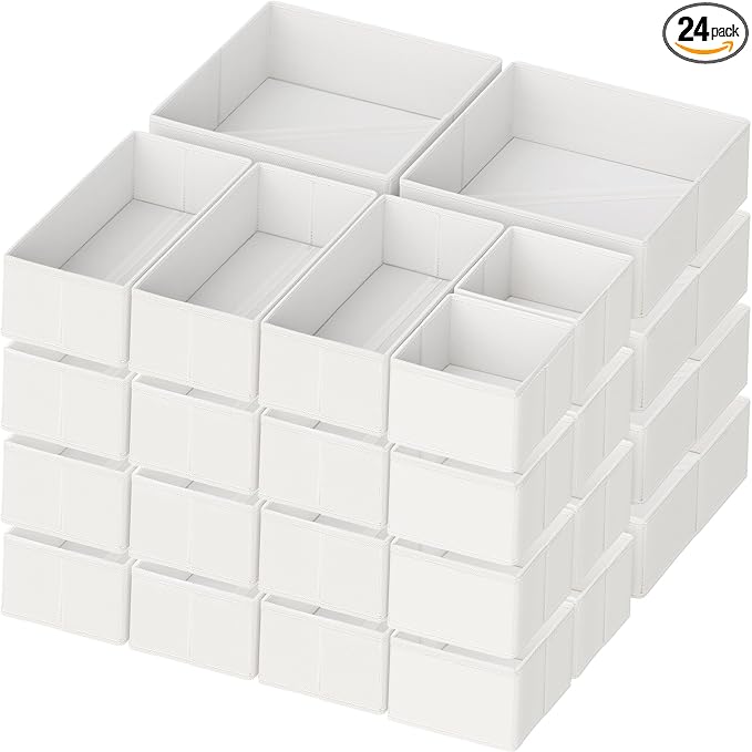 Criusia Drawer Organizer Clothes, 24 Pack Dresser Organizer by Criusia