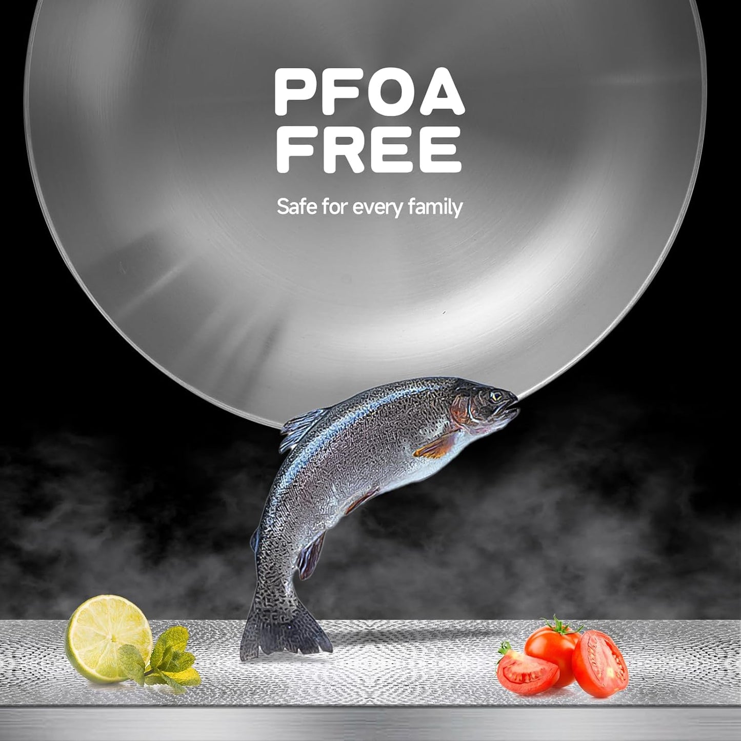 Inqibee 8.5-12 Inch Tri-Ply Stainless Steel Frying Pans Set with Lids,Skillets,Induction Cooking Pans,Pots and Pans Set,Dishwasher and Oven Safe,Detachable Handle