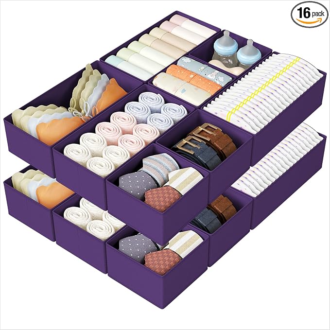 DIMJ Drawer Organizers Clothes, Fabric Closet Organizers and Storage, Shallow by DiMJ