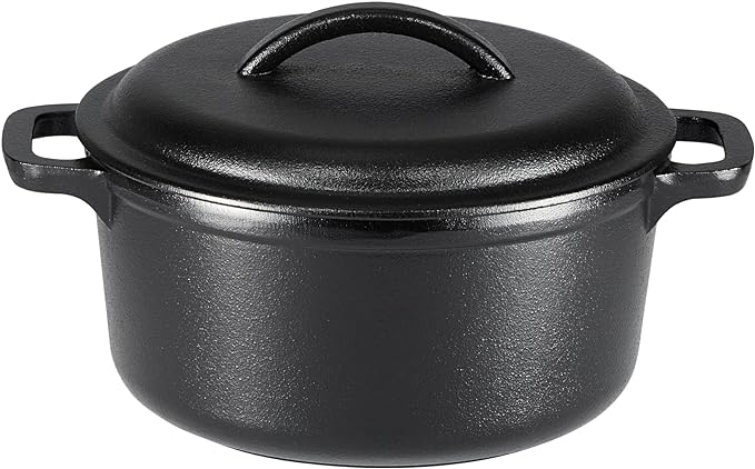 Amazon Basics Pre-Seasoned Cast Iron Mini Dutch Oven Pot by AmazonBasics