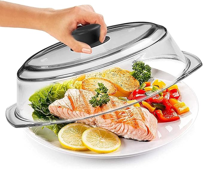 Bezrat Microwave Tall Glass Plate Cover | Splatter Guard Lid - Image 4