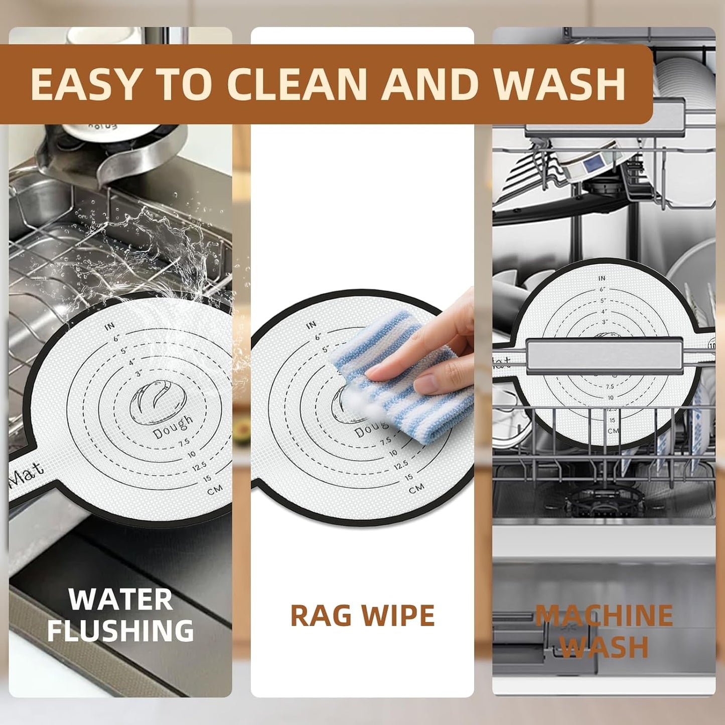 2-Pack Silicone Bread Sling for Dutch Oven – Fits 4–7 Qt Round Dutch Ovens – Heat Resistant Baking Mat with Handles, 0.7mm Thick, Oven Safe up to 446°F