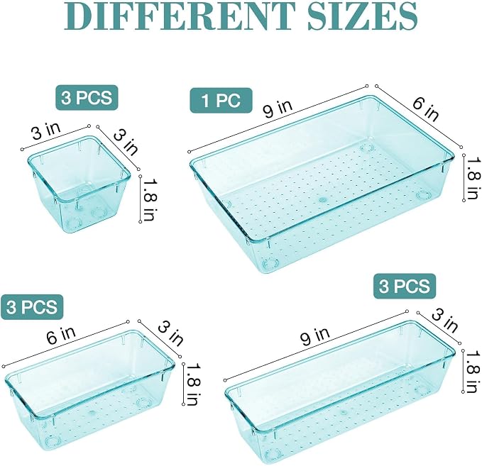 StorMiracle 10 PCS Drawer Organizer Set, 4 Varied Size Bathroom and kitchen - Image 2