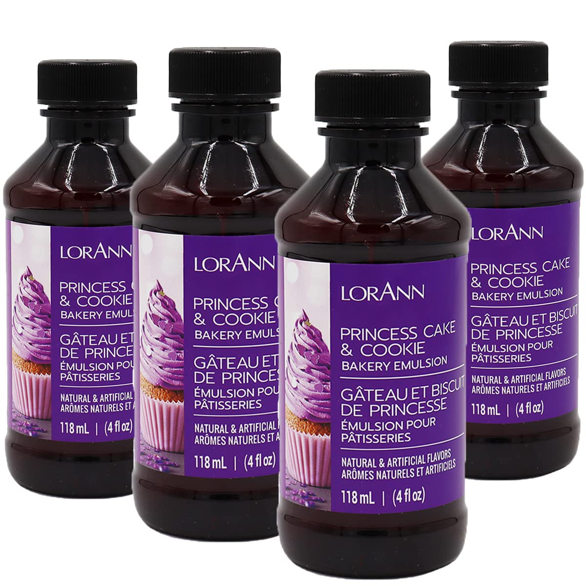 Lorann Oils Princess Cake and Cookie Bakery Emulsion: Regal Flavor Blend, Perfect for Enhancing Sweet, Cake-like Undertones in Baked Goods, Gluten-Free, Keto-Friendly, Unique Flavor Blend Essential