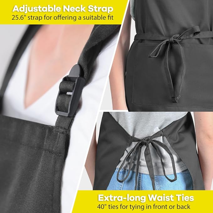 ROTANET Extra Large Apron for Men Adjustable Bib Aprons - Image 5