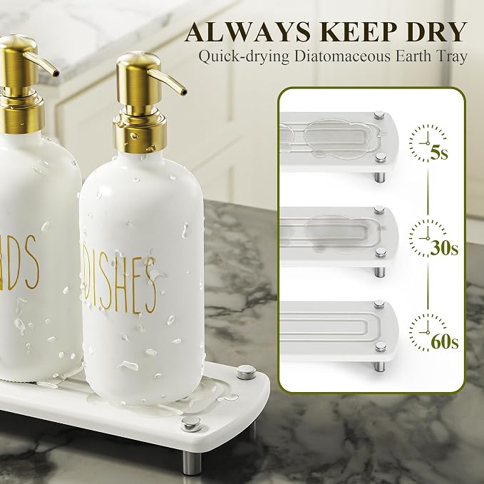 Cisily Kitchen Soap Dispenser Set Comes - Image 2
