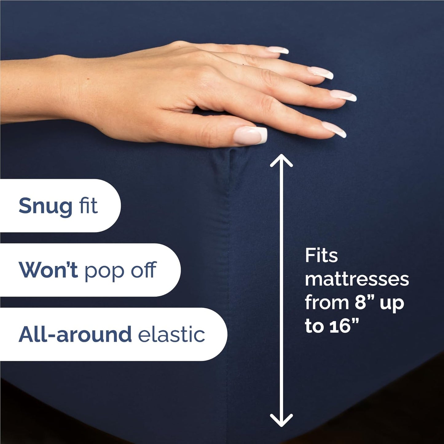 Twin XL Size 3 Piece Sheet Set - Comfy Breathable & Cooling Bed Sheets Set - Hotel Luxury Bedding for Women, Men, Kids, Teens, Boys & Girls - Deep Pockets, Soft, Wrinkle Free - Oeko-Tex - Navy Blue