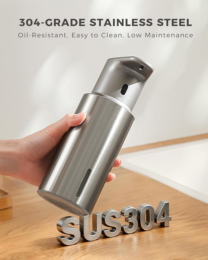 Automatic Liquid Soap Dispenser Touchless, 304 Stainless Steel Bottle Body - Image 4