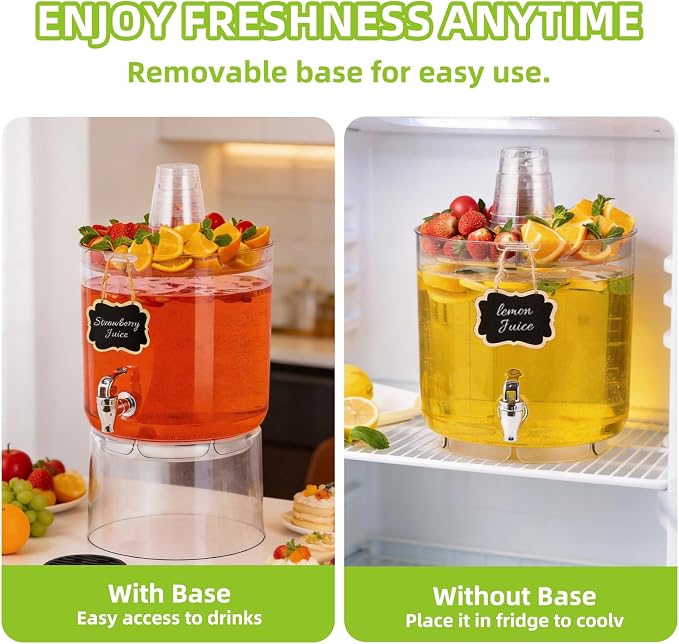 2 Gallon Beverage Dispenser for Parties, BPA-Free Drink Dispenser - Image 4