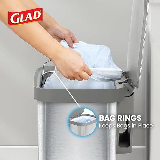 Glad Stainless Steel Step Trash Can, Series 2 - Image 6
