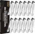 Eddeas Mini Tongs For Serving Food，Set fo 12 Small Tongs For Appetizers，Small by Eddeas