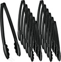 Plasticpro 12'' Serving Tongs Heavy Duty Reusable Kitchen and BBQ Black Serving by PLASTICPRO