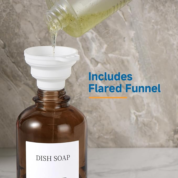 Glass Soap Dispenser with Pump, Dish and Hand Soap Dispenser - Image 5