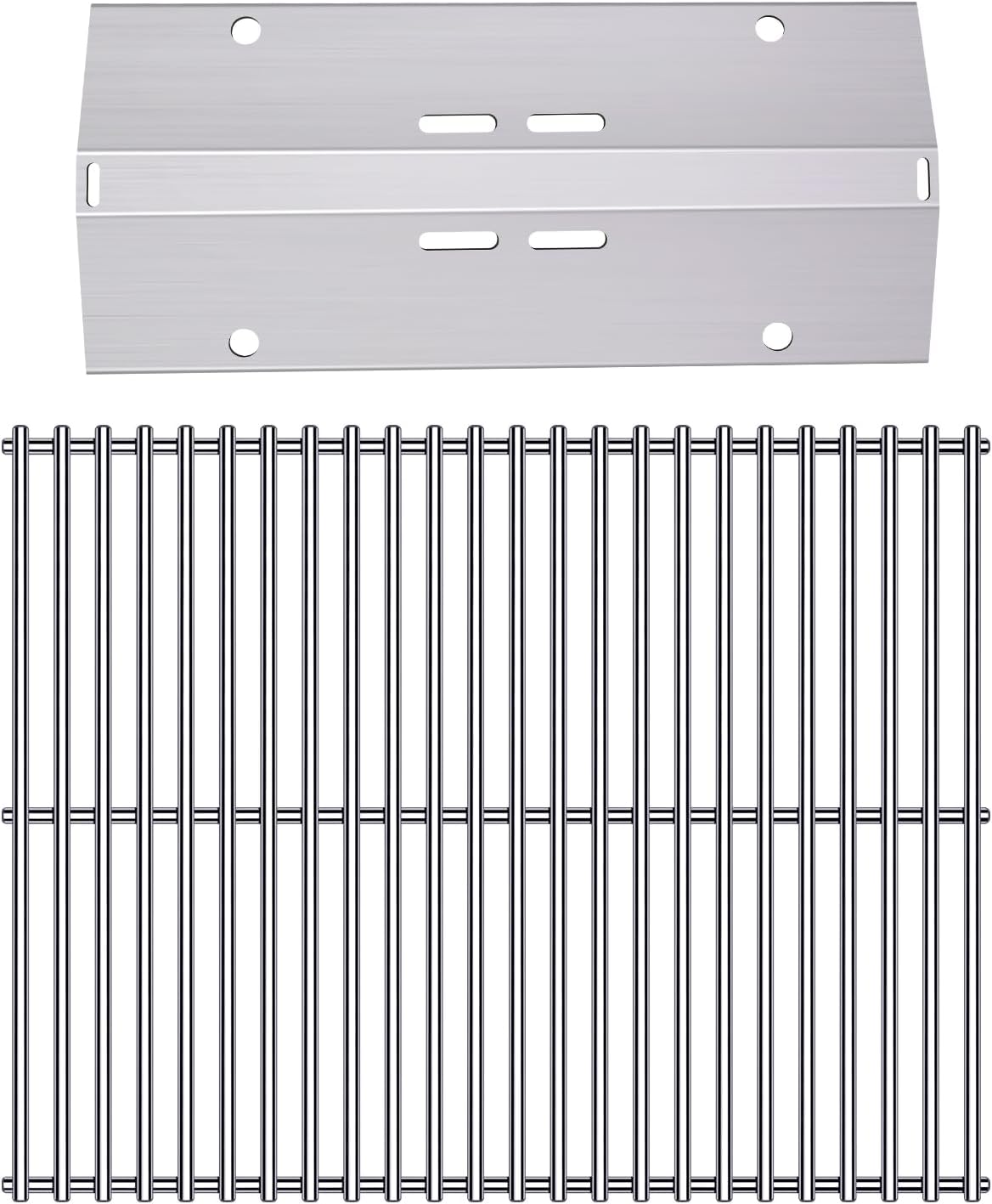 BBQ Grill Grates Replacement for Cuisinart Gas Grill CGG-200, CGG-220, CGG-240 Accessories, Stainless Steel Cooking Grate Grids Gas Grill Parts 18 Inch for All Foods Portable Gas Grillls